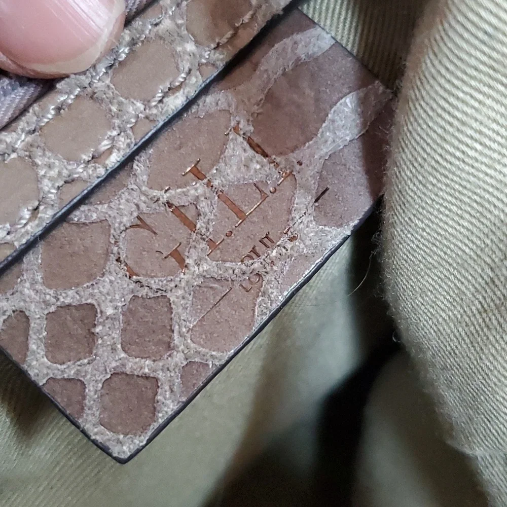 G.I.L.I python leather embossed shoulder bag